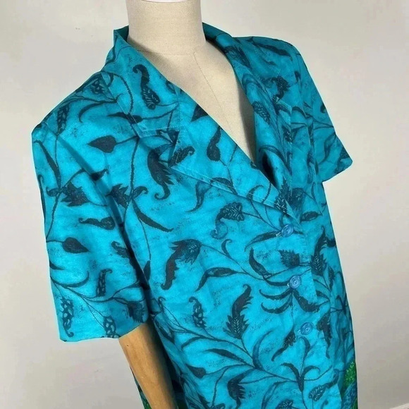 ❤️ Vintage Jobilee Floral Long Shirt Dress Size OS - Picture 4 of 8